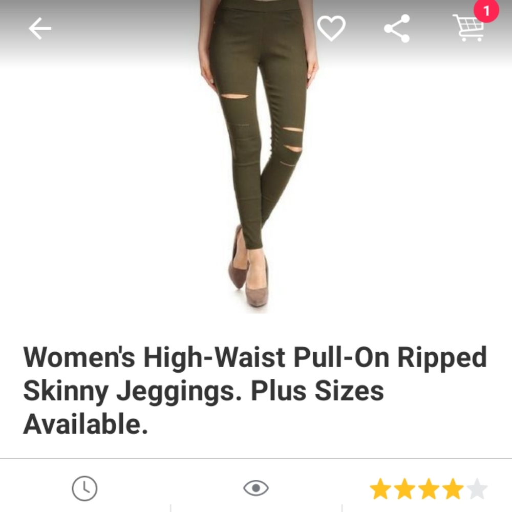 Jeggings olive green
